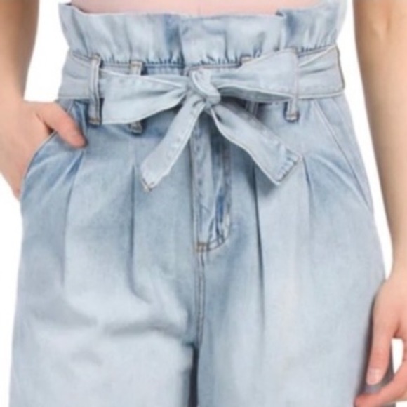 Blank NYC Denim - Blank NYC Womens Size 25 Light Wash High Rise Paper Bag Waist Jeans NWOT
